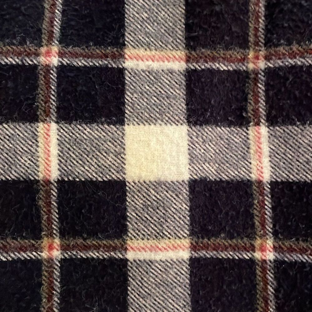 Royal Knight Vintage Flannel Shacket Shirt Jacket Mens XL Black Plaid Quilted - Picture 12 of 12